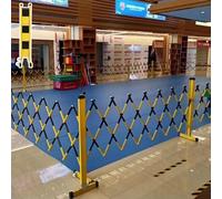 UrbanUp Barricade Extensible Clôture de Sécurité Pliable en Accordéon, Barrière Temporaire Jaune à roulettes, Barricades Portables pour Magasin, Parc ou Jardin(1.2m x 5m/3.9ft x 16.4ft)