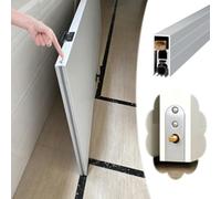 UrbanUp Bas de Porte Joint de Bas de Porte Intérieur Intégré, Insonorisé | Joint d'étanchéité de Porte Escamotable Automatique Dissimulé, Réglable de 30-180cm, Universel(124cm/49in)
