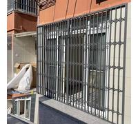 UrbanUp Garde Corps Fenetre Grille de Sécurité Extensible pour Fenêtre, Grille de Sécurité pour sous-Sol, Moustiquaire Anti-effraction pour Fenêtres Coulissantes Horizontales(W70xH80cm/28x32in)