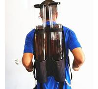 UrbanUp Girafe Biere Sac à Dos pour Boissons à Bière Simple ou Double avec Robinet, Distributeur de Boissons Mimosa Tower pour Bar, Club, Fête, Boisson, Tour 3 L/6 L(Double Barrel)
