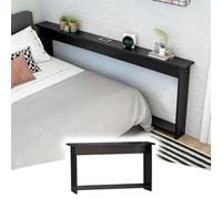 UrbanUp Meuble Derriere Canapé Console d'appoint Étroite Petits Espaces | Comble-espace Mural pour Lit en Bois Massif (Gain de Place) avec Barre de Support ; Table de Canapé Décorative et Moderne