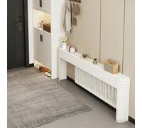 UrbanUp Meuble Derriere Canapé Table d’Appoint Étroite pour Meuble de Salon Respirant, Table Canapé Fine Blanche/Noire Derrière Canapé, Table Console Décorative(White,220x17x88cm(86.6x6.7x34.6in))