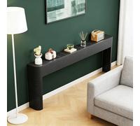 UrbanUp Meuble Derriere Canapé Table d’Appoint Étroite pour Meuble de Salon Respirant, Table Canapé Fine Blanche/Noire Derrière Canapé, Table Console Décorative(Black,220x17x88cm(86.6x6.7x34.6in))