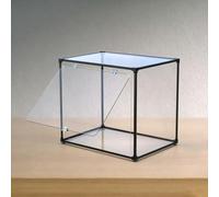 UrbanUp Vitrine Acrylique Boîte Cubique Transparente en Acrylique avec Porte et Serrure, Vitrine Carrée en Métal pour Figurines, Boîtes de Rangement Anti-poussière Décoratifs(12x12xH12/30x30x30cm)