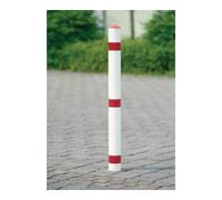 URBANUS Potelets de blocage acier rouge-blanc D. 76 mm avec verrou triang. et manchon au Quantité:1