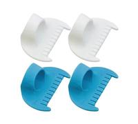 UrBestChoose Lot de 4 outils de couture - Verrou de point et jauge de couture, outil de guide de point de couverture pour couture à la main, matelassage, ourlet et travaux manuels - Blanc et bleu avec