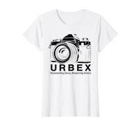 Urbex Caméra documentant la décomposition dans Le Respect de l'histoire T-Shirt Graphique avec Valeur, Femme, Blanc, XL