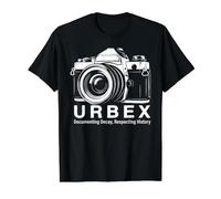 Urbex Photographe Documenting Decay Respect Histoire T-Shirt Graphique avec Valeur, Homme, Noir, M