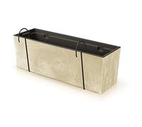 Urbi Case Beton Effet W Pot, Dimensions (mm) 395x185x195, couleur crème