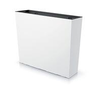 Urbi Case T Pot de fleurs rectangulaire décoratif en plastique, hauteur 50 cm, pour intérieur et extérieur, 18 x 58 cm, rectangulaire, blanc, design moderne, 44 l