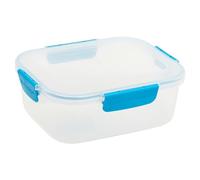 URBN-CHEF Récipient de rangement alimentaire en plastique hermétique avec clip et couvercle verrouillable - Passe au lave-vaisselle (3, 2,1 l, bleu)