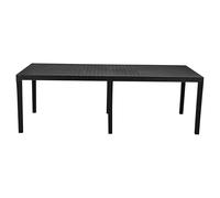URBN GARDEN Grande table de salle à manger de jardin réglable en plastique, 10 places, pour extérieur, terrasse et terrasse, polyvalente, résistante aux intempéries, idéale pour les réunions de