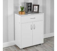 URBNLIVING Armoire de rangement sur pied en bois (Blanc)
