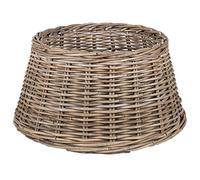 Urbnliving Cache-pied pour sapin de Noël en rotin Taille moyenne 50 x 26 cm En bambou naturel