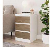 URBNLIVING Commode à 3 tiroirs de 62 cm de hauteur - Meuble de rangement pour chambre avec coulisses en métal lisse - Moderne commode à tiroirs pour la chambre, le salon, le bureau, le couloir