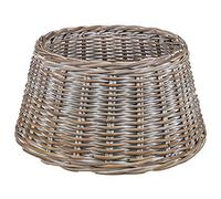 URBNLIVING Jupe de Sapin de Noël en Osier Naturel ou Blanc cassé 26 x 50 x 50 cm