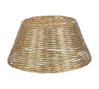 URBNLIVING Jupe de sapin de Noël en rotin naturel tissé - Grand format (doré)