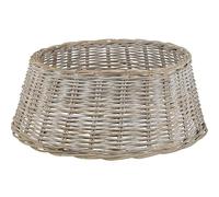 URBNLIVING Jupe de sapin de Noël - Housse en bambou naturel pour décoration de grande base, décoration de vacances rustique, convient aux arbres véritables et artificiels