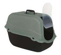 URBNLIVING Litière pour chat fermée - Bac à couvercle extra large avec filtre, pelle et poignée de transport - Facile à nettoyer, contrôle des odeurs, porte à rabat sécurisée pour chats, 8 options de