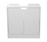 URBNLIVING Meuble de rangement sous vasque de salle de bain sur pied (blanc)