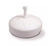 URBNLIVING Pied de parasol rond en plastique pour jardin, terrasse, 14 L, 18 L, 20 L, blanc