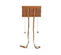 URBNLIVING Stores vénitiens en bois véritable - Lattes horizontales en bois avec cantonnière et cordon de contrôle d'inclinaison, cordon de tirage, pare-soleil de fenêtre en bois de qualité supérieure