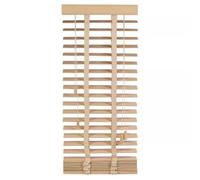 URBNLIVING Stores vénitiens en bois véritable - Lattes horizontales en bois avec cantonnière et cordon de contrôle d'inclinaison, cordon de tirage, pare-soleil de fenêtre en bois de qualité supérieure