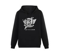 URBREW REO Art Speedwagon Logo Love Music for Fan Mens Sweatshirts Black Unisex Mens Pullover Hoodies S