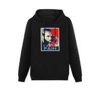 URBREW Rocky III Clubber Lang Mr T Pain Hope Movie Fan Mens Sweatshirts Black Unisex Mens Pullover Hoodies M