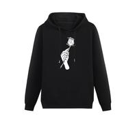 URBREW Rose Tattoo Mens Sweatshirts Black Unisex Mens Pullover Hoodies XL