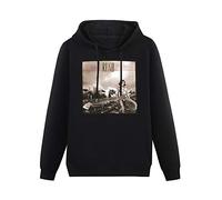 URBREW Rush Permanent Waves Graphic Mens Sweatshirts Black Unisex Mens Pullover Hoodies M