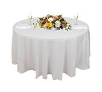 Urby Nappe ronde blanche de 228,6 cm pour table pliante ronde de 1,2 m pouvant accueillir 4 à 6 invités, cheminée Redondo para Mesa De 4 Sillas, idéale pour la maison ou les événements tels que les
