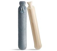 URBZUE Bouillotte eau Chaude Longue avec Housses, Bouillotte 2L, Bouillotte Amovible pour Cou et épaule, Dos, Jambes, Taille et Application Froide, Cadeau d'hiver pour Femmes, Enfants(73 * 14 cm)