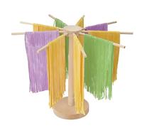 URCheers Séchoir à pâtes, pliable, en bois, avec 9 bras amovibles, avec socle, pliable, réutilisable, pour pâtes, pâtes, tagliatelles, fettuccine à la maison