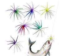 Urchin Baits for Bass Fishing - 6 Pieces Dice Bait, | 7cmSoft Tentacles Lure Gear Dice Lure for Saltwater Sea Lake River Pond Reservoir Shore Stream