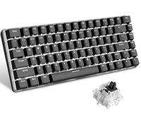 UrChoiceLtd® Ajazz Geek AK33 Usb rétro-éclairé Câblé Gaming Mécanique Clavier Bleu Noir Commutateurs Clavier pour Office, Dactylos et Jouer à des jeux (Interrupteur noir, noir)
