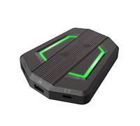 UrChoiceLtd Convertisseur contrôleur de Jeu rétroéclairé à LED, Adaptateur/convertisseur Souris et Clavier USB Type-C pour PS4/Xbox One/Xbox 360 / Nintendo Switch / PS3 (Noir)