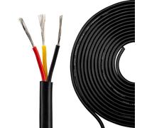 URCIANOW 20AWG 15 Mètres Fil Electrique 0,5 mm² 3 Conducteurs Câble Electrique de Force UL2464 Fil Electrique 20 AWG Cordon PVC avec Toron Fil de Cuivre Etamé