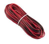 URCIANOW 22awg 30m Fil Electrique 12V Câble d'Extension LED 0,2mm 2 Fils Rouge/Noir Pour Ruban LED, Bricolage