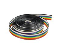 URCIANOW Câble Plat IDC 10 Broches 3m, Nappe Plate pour Connecteurs 2,54 mm - Câble Arc-en-Ciel pour Circuit Électronique Raspberry Pi Arduino