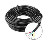 Urcianow fil électrique 22AWG 5x 0.32mm fil 5 conducteurs 10Mètres 22awg noir PVC 5 fils câble ul2464 rallonge câble basse tension