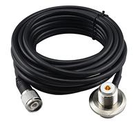 urcianow SO239 Connecteur UHF femelle à angle droit vers TNC mâle avec 5M RG58/U Low-Loss Extension Coaxial Cable for CB Radio Ham Radio Two Way Radio Amateur Radio