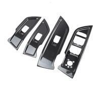 ure panneau Console centrale Bouton Comman Couvercle Panneau Poignée En Fiber Carbone ABS Pour Pour Q5 FY 2018 - 2022 Style Voiture Porte Intérieure Lève-vitre(ABS Carbon Fiber1)