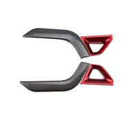 ure panneau Console centrale Garniture Décorative Changement Vitesse Ligne Console Centrale En Fiber Carbone ABS Pour Ford Pour Ranger Everest 2023(Black red 4pcs)