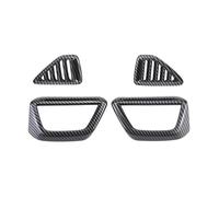 ure panneau Console centrale Pour Peugeot 208 2020-2025 ABS Couleur Fiber Carbone Climatiseur Sortie AC Évent Cadre Revêtement D'habillage Intérieur Décoratif(4 pieces)