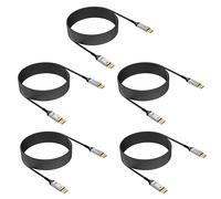 Ureegle Lot de 5 câbles Displayport 4K 1.2 : 3 m plaqué or - Câbles DP longs (4K @ 60 Hz, 2K @ 165 Hz 144 Hz 21,6 Gbit/s) - Câbles HDR, DP vers DP compatibles avec PC de jeu, ordinateurs portables