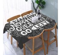 UREJD Nappe en Toile cirée rectangulaire 152x228 cm,Citation, Message inspirant Quand Rien ne va Bien,Nappe en Toile cirée Anti-Taches et imperméable,Polyester Imprimé