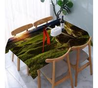 UREJD Nappe en Toile cirée rectangulaire 152x228 cm,Roi, Arthur Camelot Mythe légendaire en Angleterre IR,Nappe en Toile cirée Anti-Taches et imperméable,Polyester Imprimé