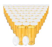 Urekt Lot de 54 flacons de pilules vides avec bouchons pour 8 drams avec bouchon à ouverture facile en plastique transparent