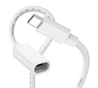 URELEGAN Câble d'extension USB-C 1 m pour charge électrique, blanc, étanche, cordon prolongateur USB-C mâle vers femelle 45 W, compatible avec panneau solaire Ring USB-C, caméra de sécurité, chargeur